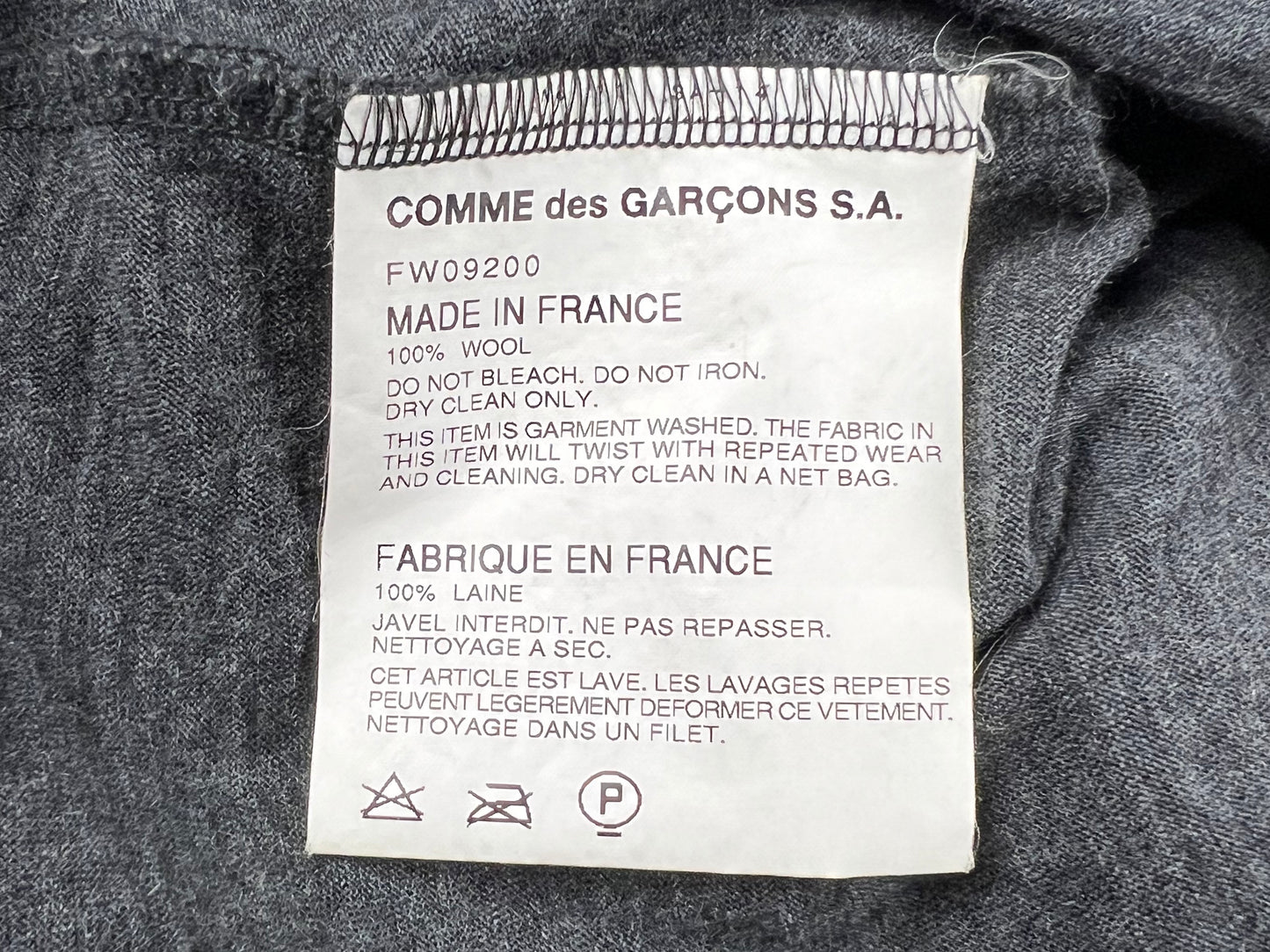 Comme des Garcons Wool Compartment Shirt