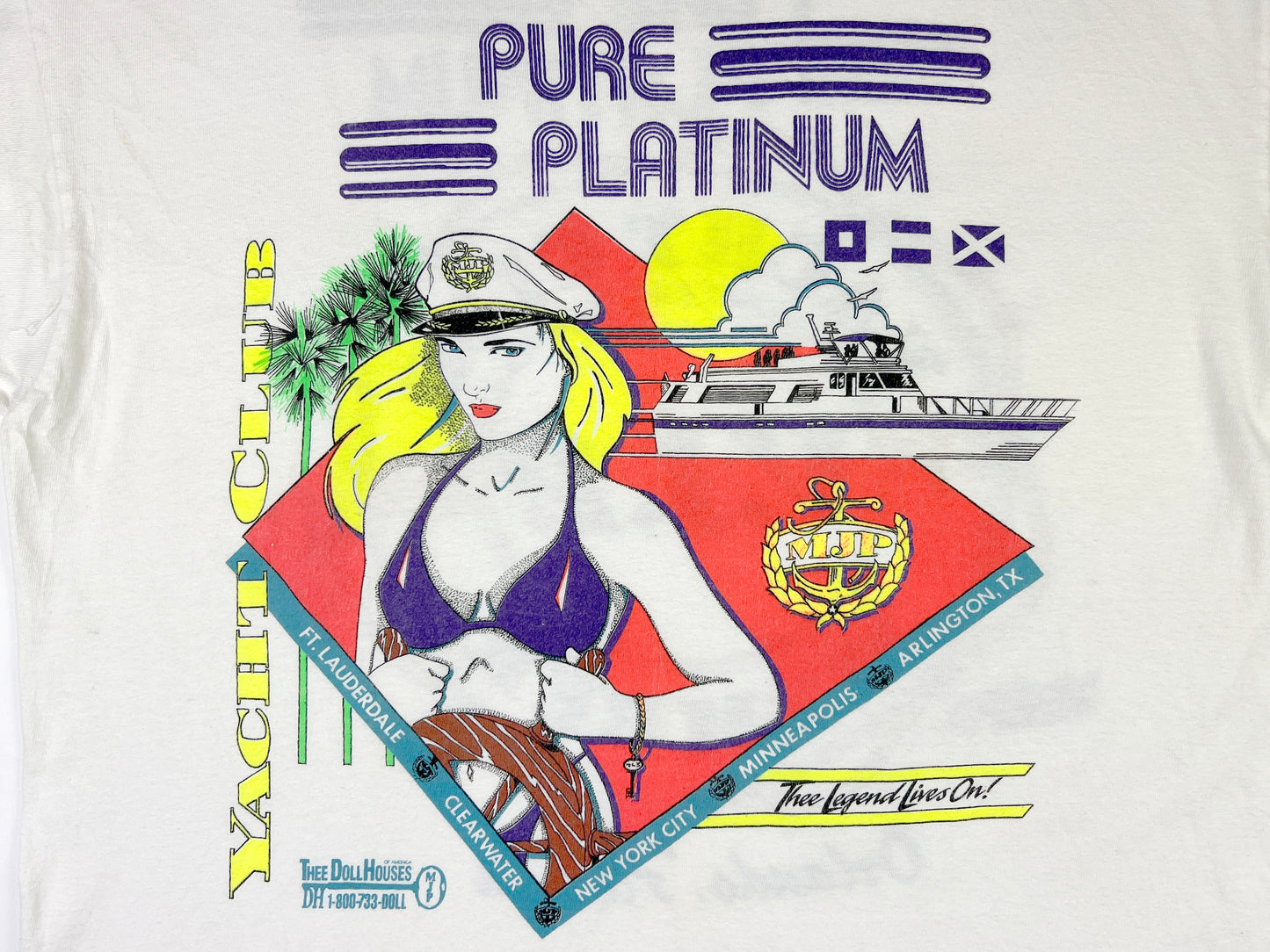 Thee Dollhouse Pure Platinum Yacht Club T-Shirt