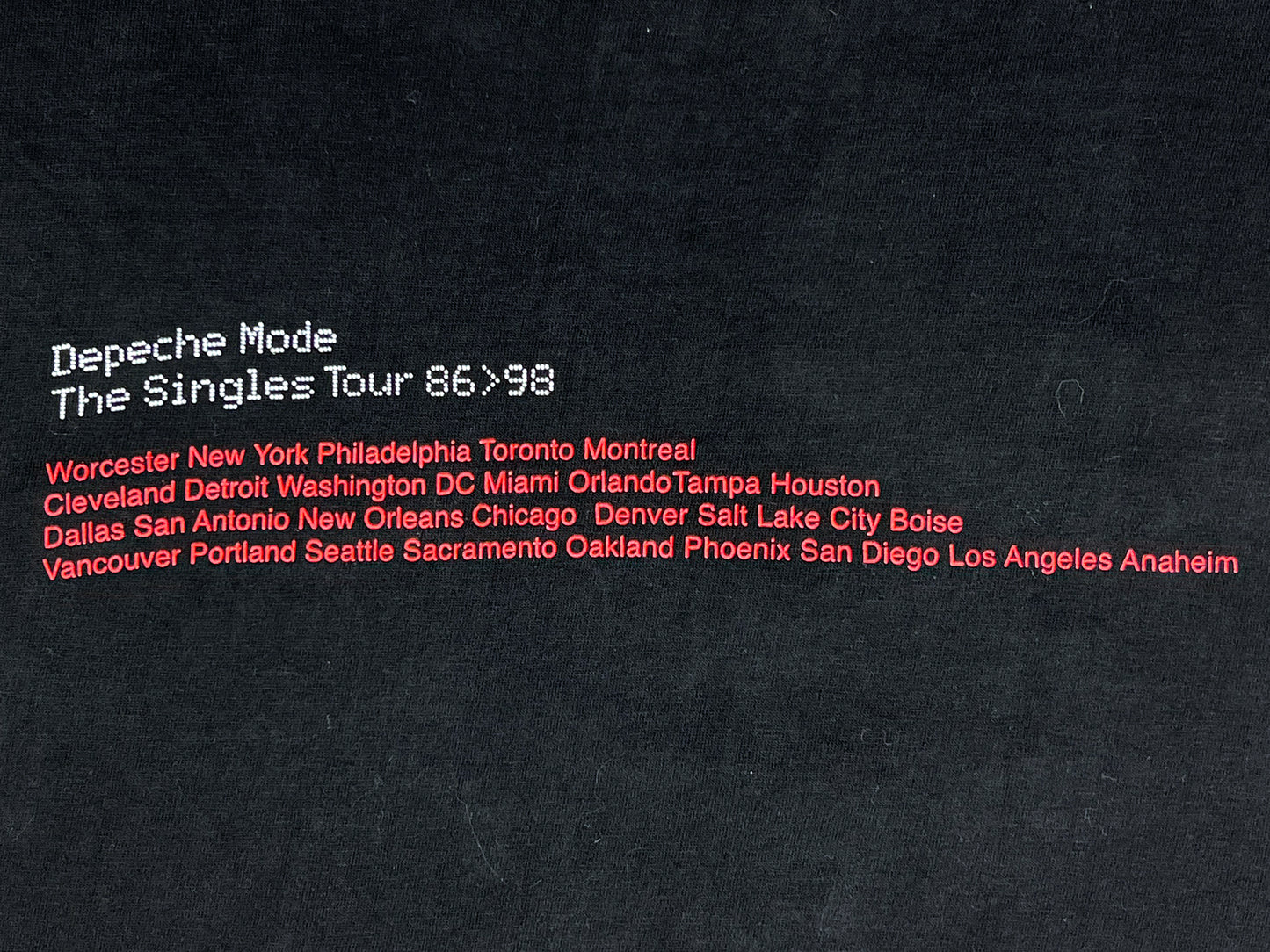 Depeche Mode 'The Singles' Tour T-Shirt