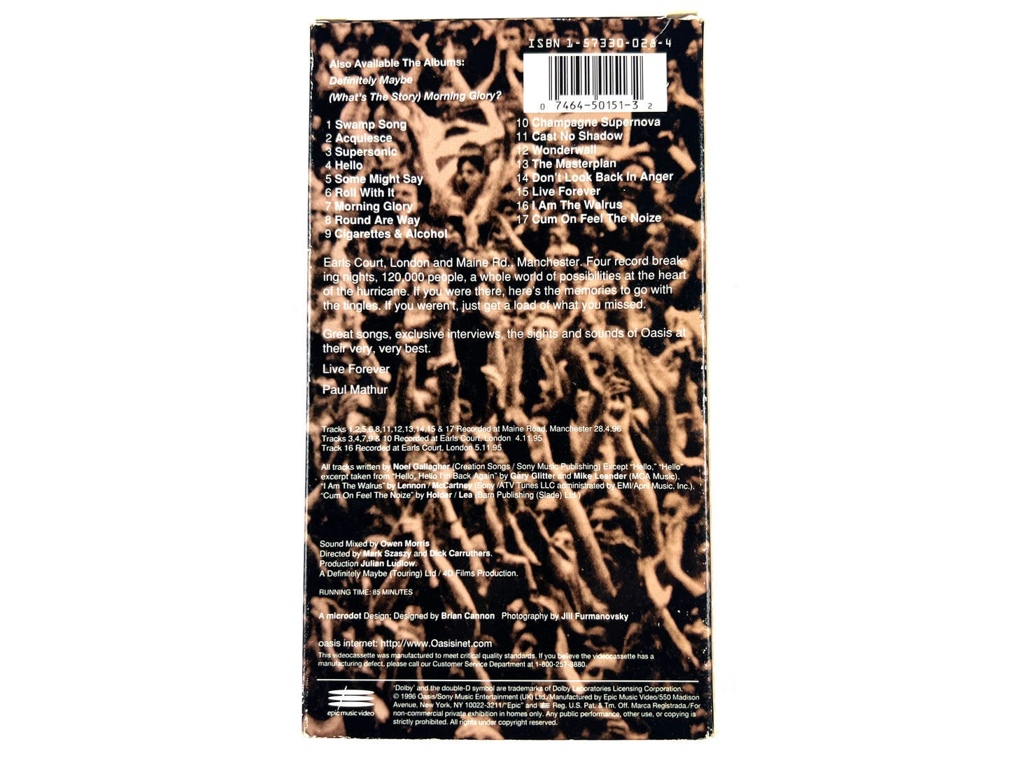 Oasis '...There and Then' VHS