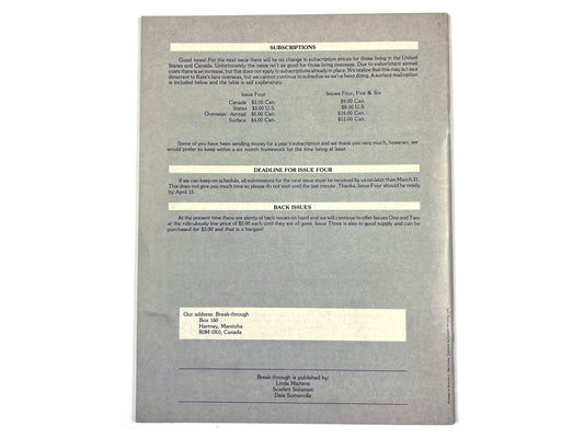 Kate Bush Fanzine 'Break-Through' 1984