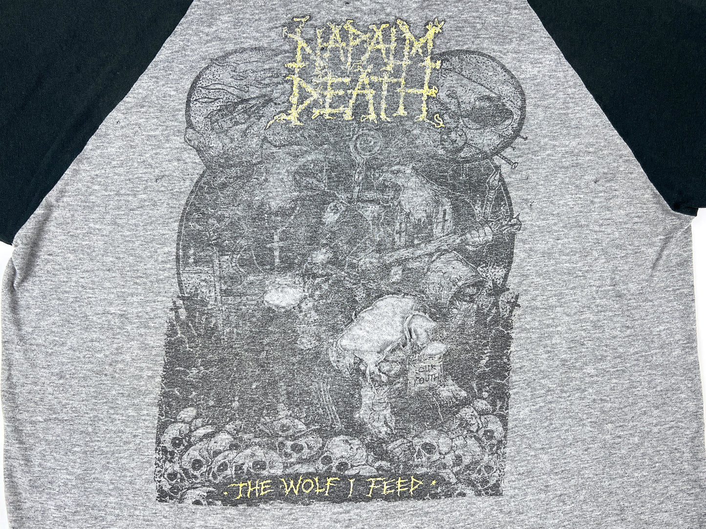 Napalm Death 'The Wolf I Feed' Raglan T-Shirt