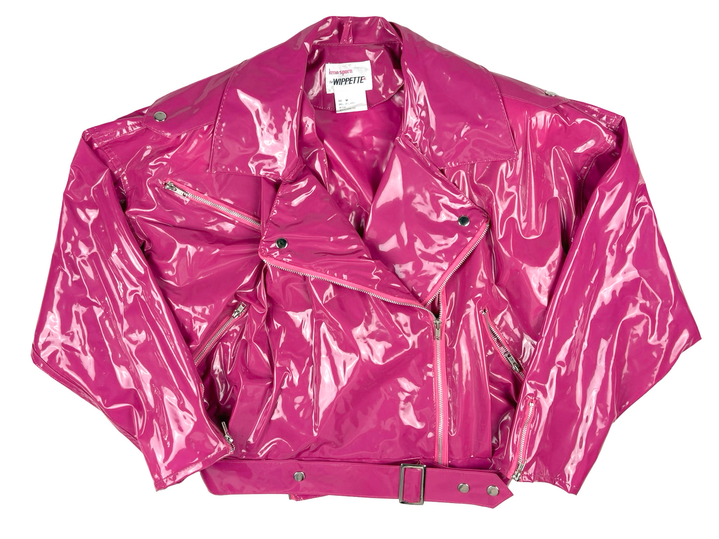 Vintage Kenn Sporn Hot Pink Vinyl Moto Jacket