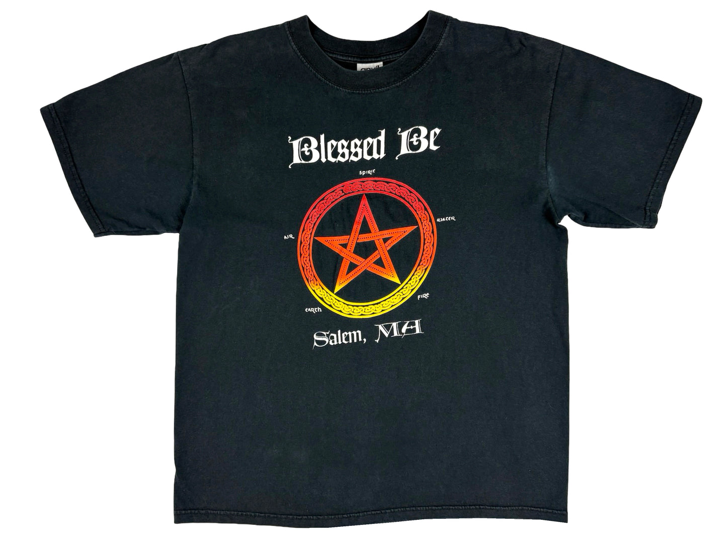 Vintage Salem Mass Blessed Be Pentagram T-Shirt
