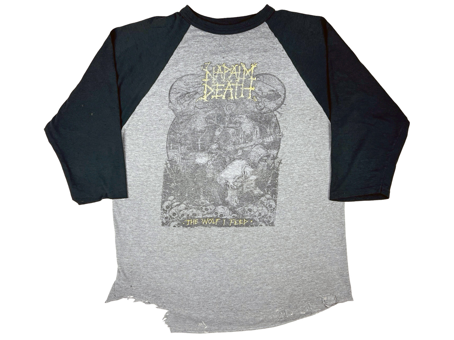Napalm Death 'The Wolf I Feed' Raglan T-Shirt