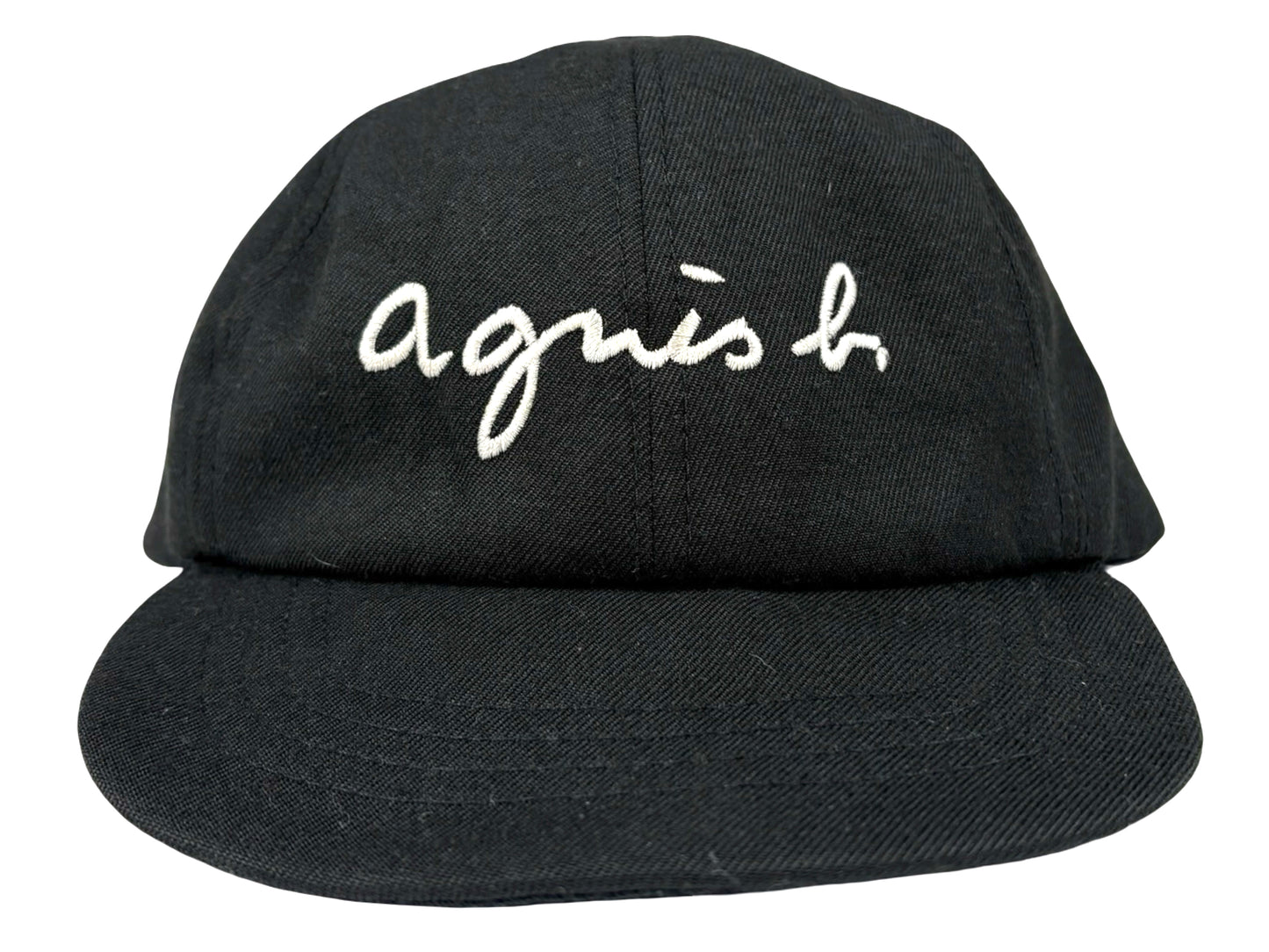 Vintage Agnes B. Embroidered Black Hat