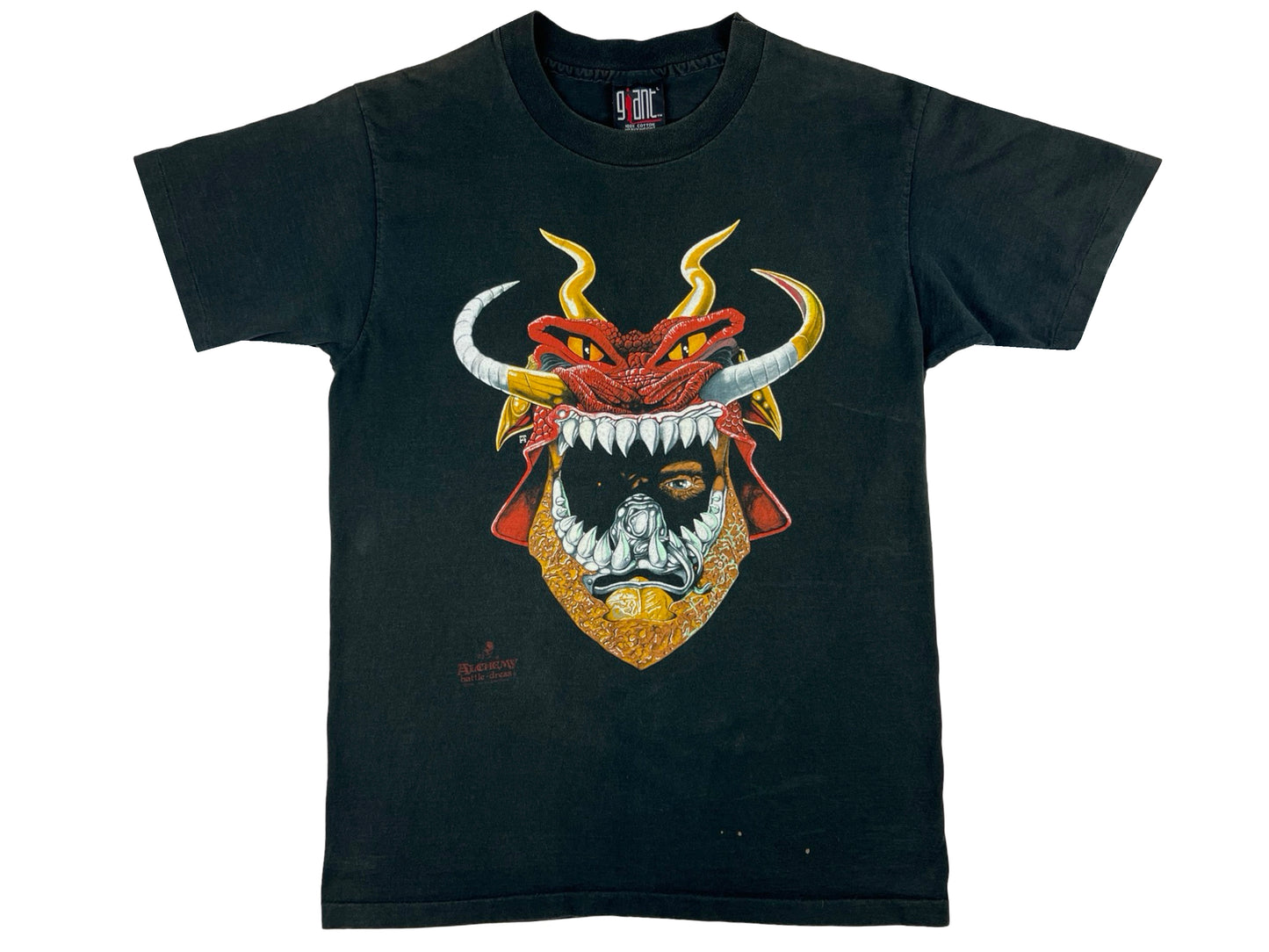 Vintage Alchemy 'Dragon Samurai' Black T-Shirt