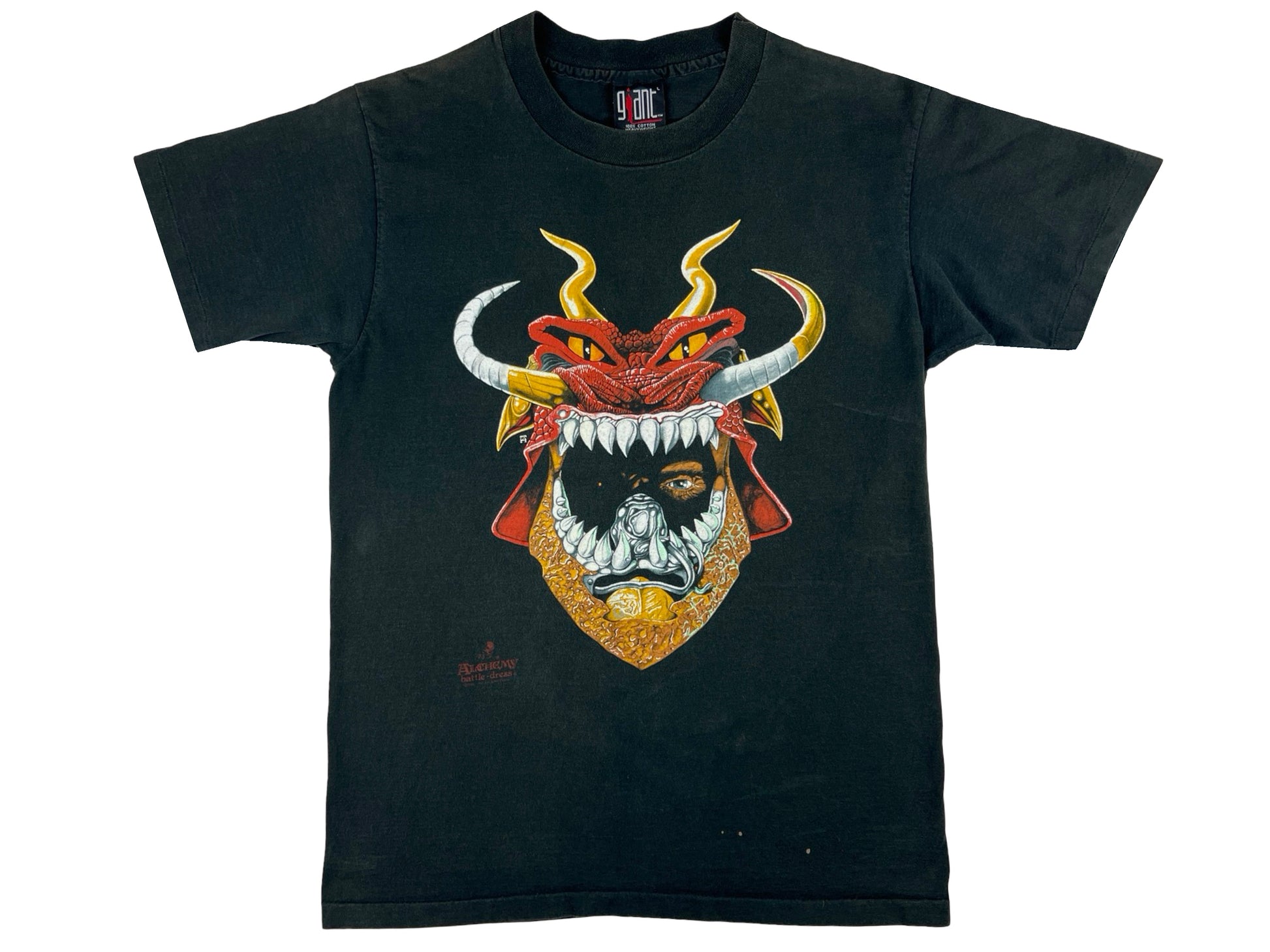 Vintage Alchemy 'Dragon Samurai' Black T-Shirt