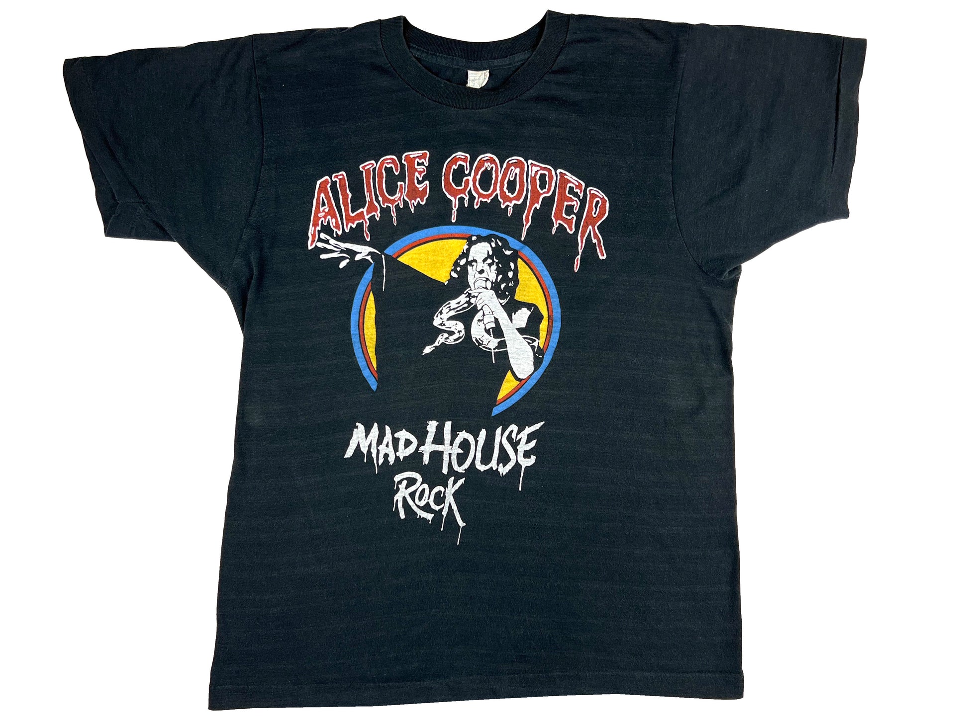 Vintage Alice Cooper 'Mad House Rock' 1979 Tour black T-Shirt 70s Rock n Roll