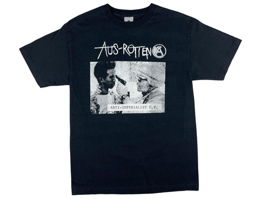 Vintage Aus-Rotten 'Anti-Imperialist' EP Black T-Shirt Punk Rock