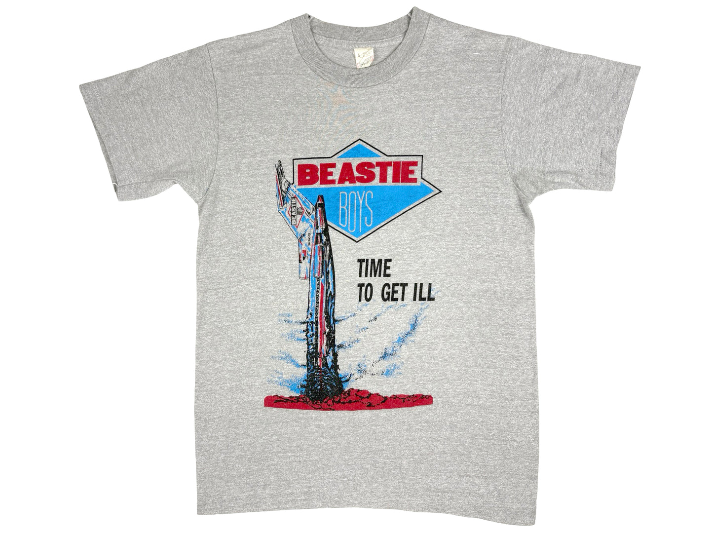 Vintage Beastie Boys 'Time To Get Ill' Grey T-Shirt 80s Rap tee Hip Hop