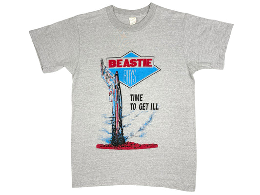 Vintage Beastie Boys 'Time To Get Ill' Grey T-Shirt 80s Rap tee Hip Hop