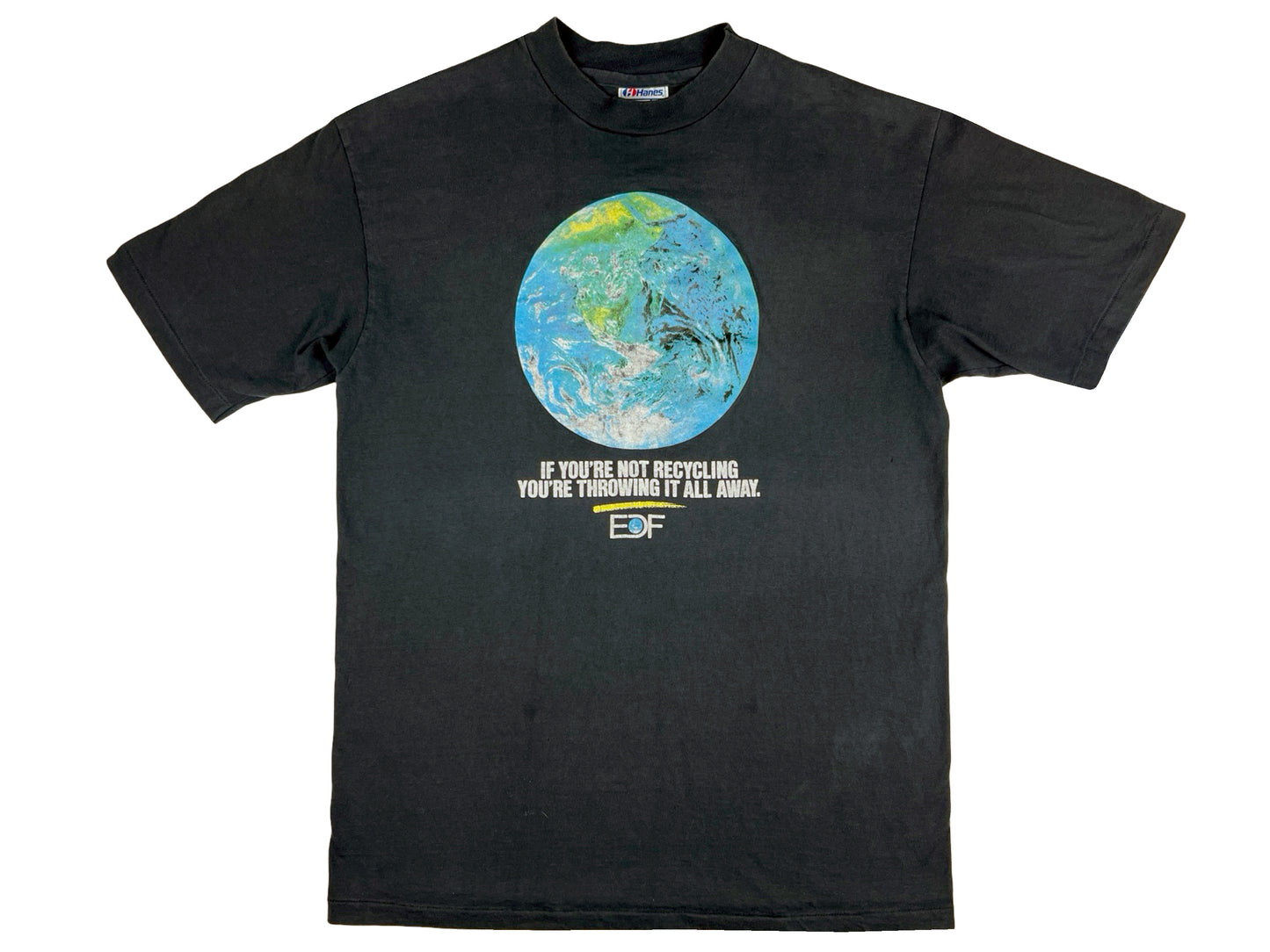 Vintage Earth Environmental Defense Fund T-Shirt Recycle Recycling EDF 80s 90s 