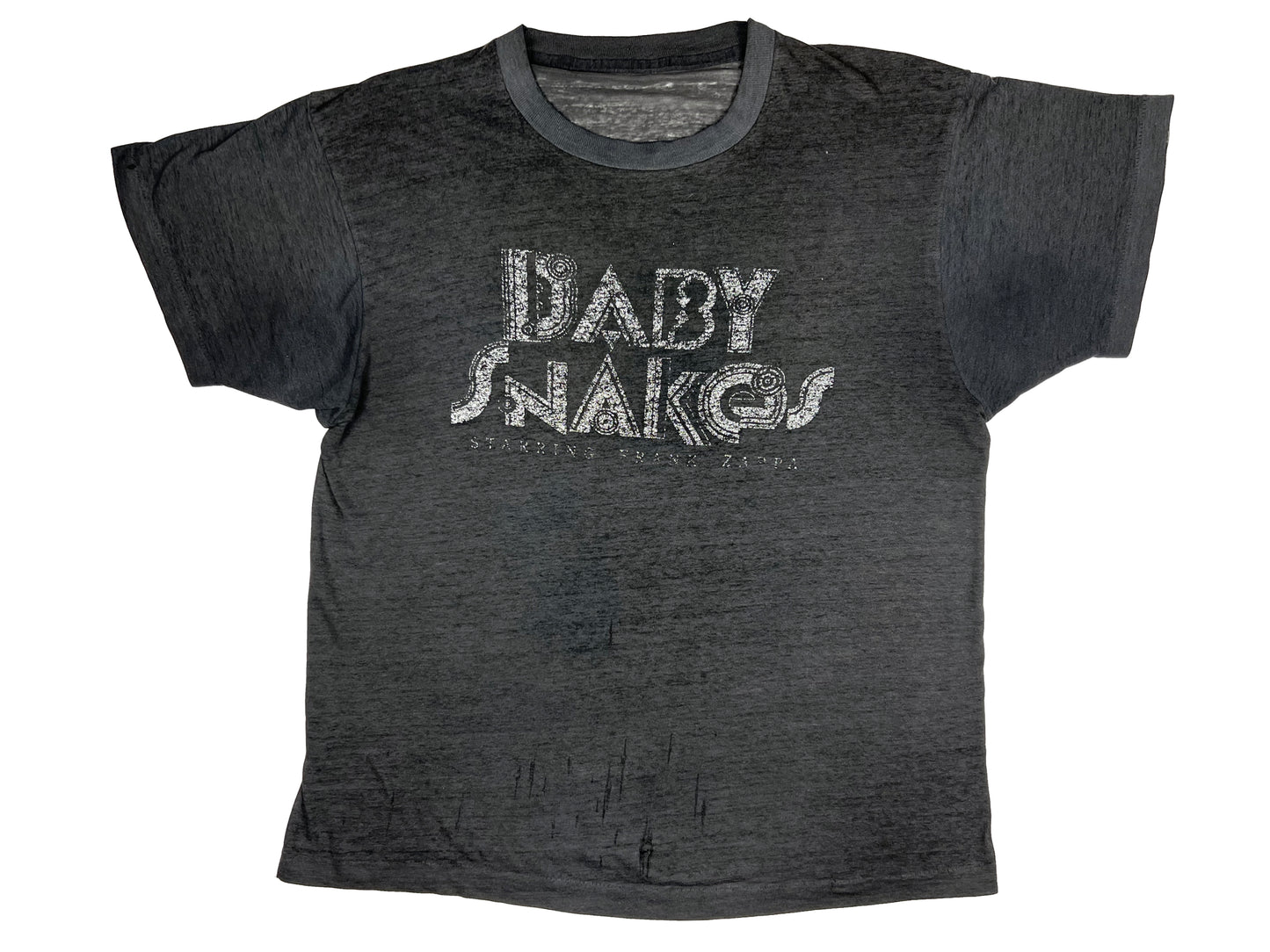 Vintage Frank Zappa 'Baby Snakes' Threadbare Black T-Shirt 80s Band
