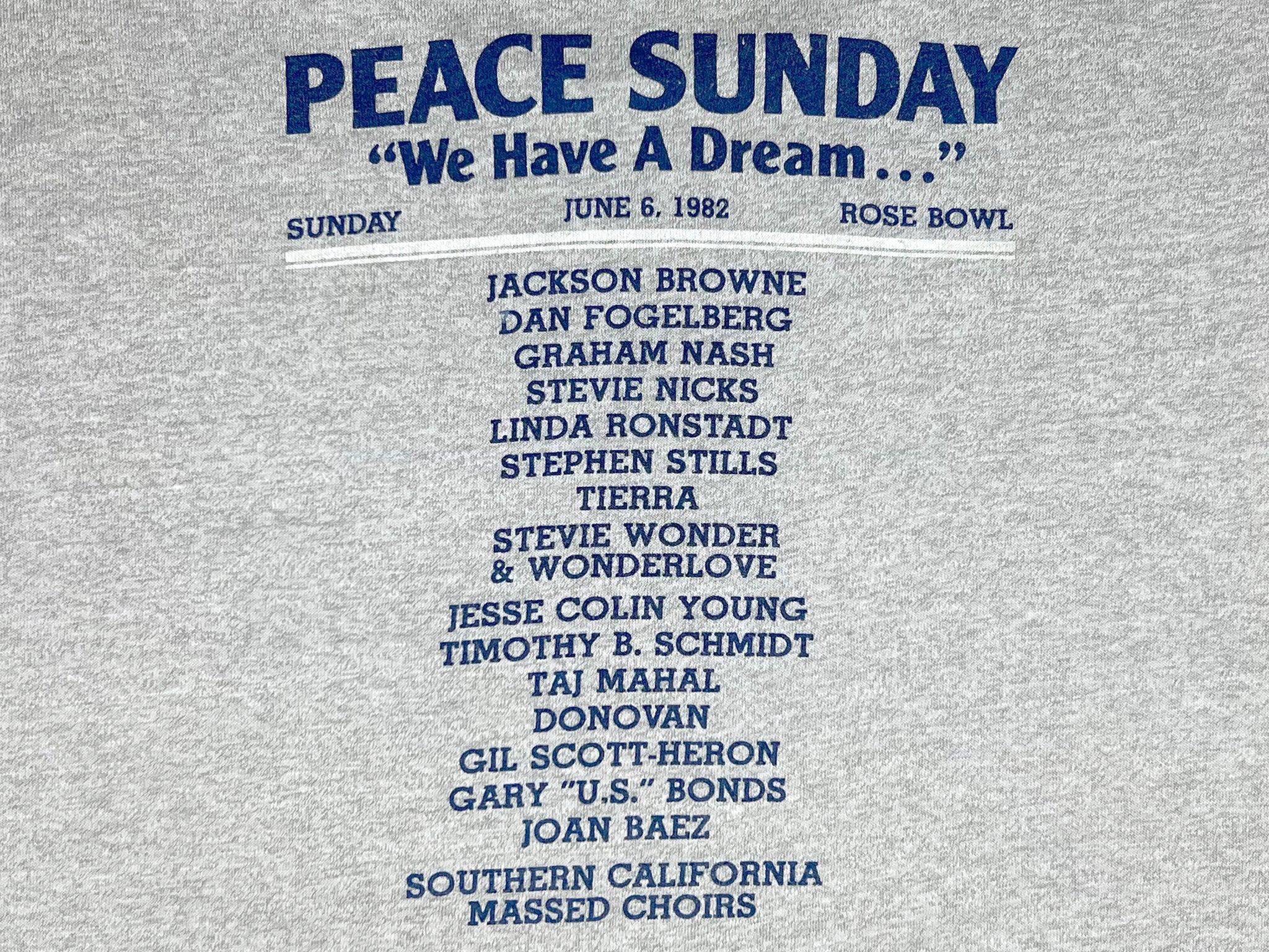 Peace Sunday Music Festival 1982 T-Shirt