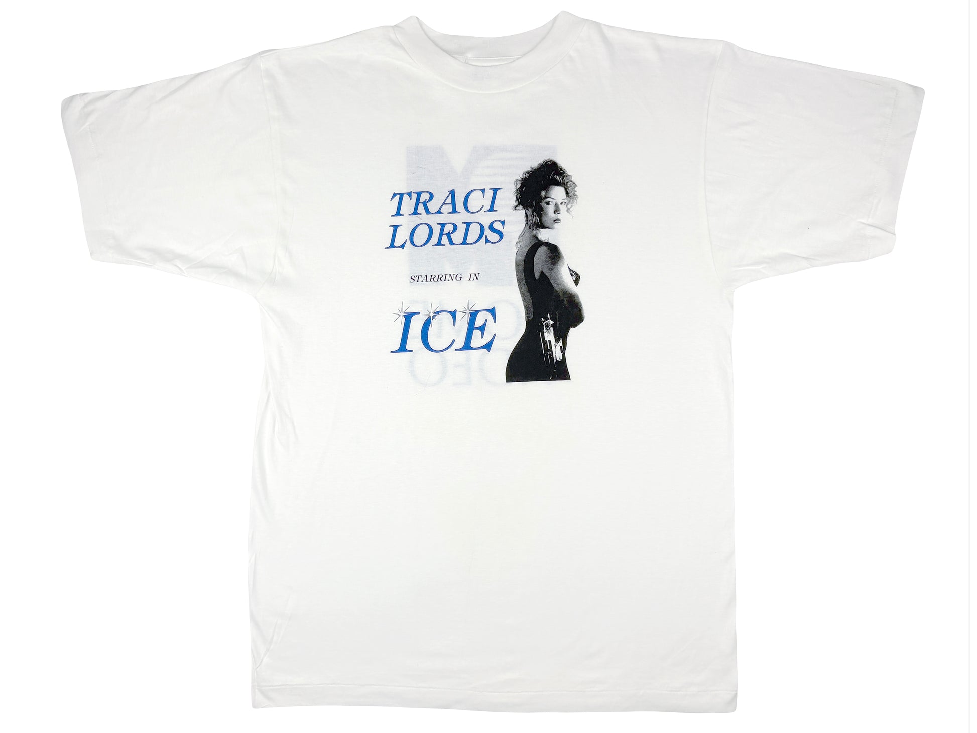Vintage Traci Lords Ice Movie White T-Shirt 90s 1994