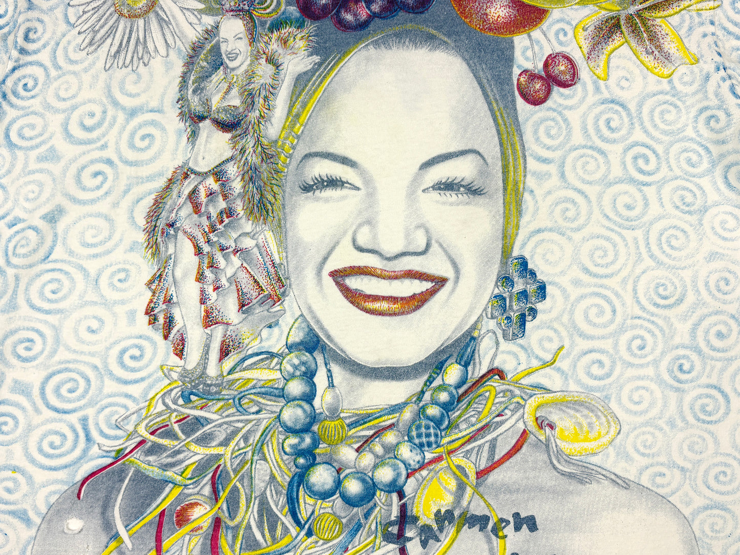 Carmen MIranda All Over Print Marlin Tease T-Shirt