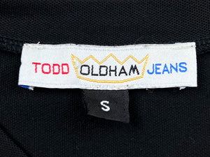Todd Oldham Jeans Embroidered Crop Top