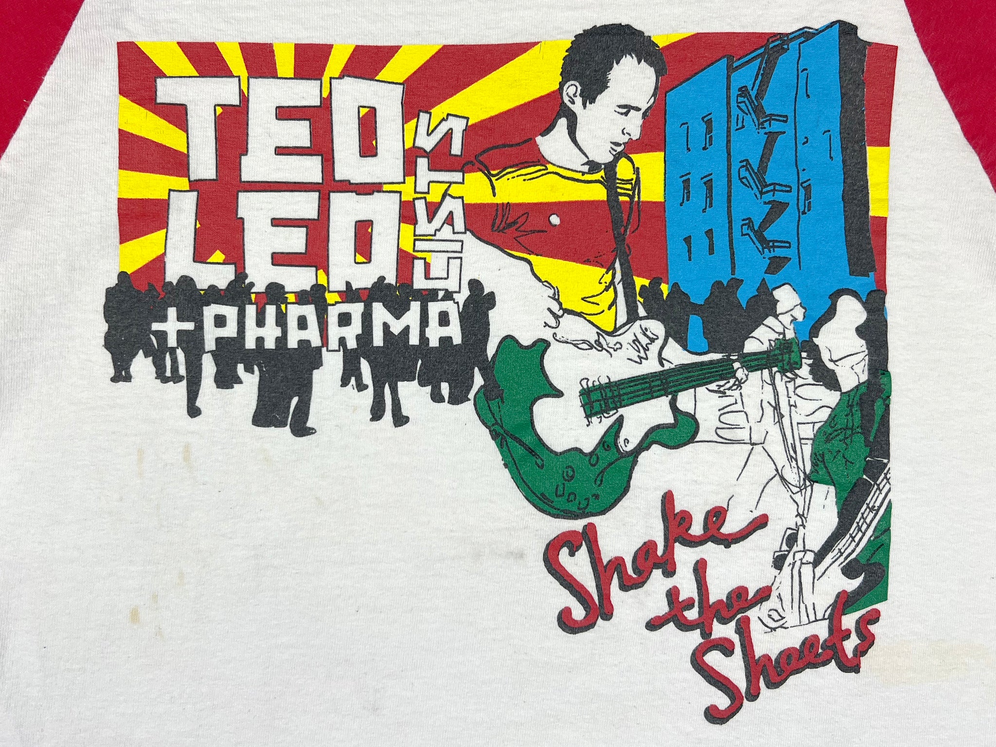 Ted Leo & The Pharmacists 'Shake The Sheets' Raglan T-Shirt