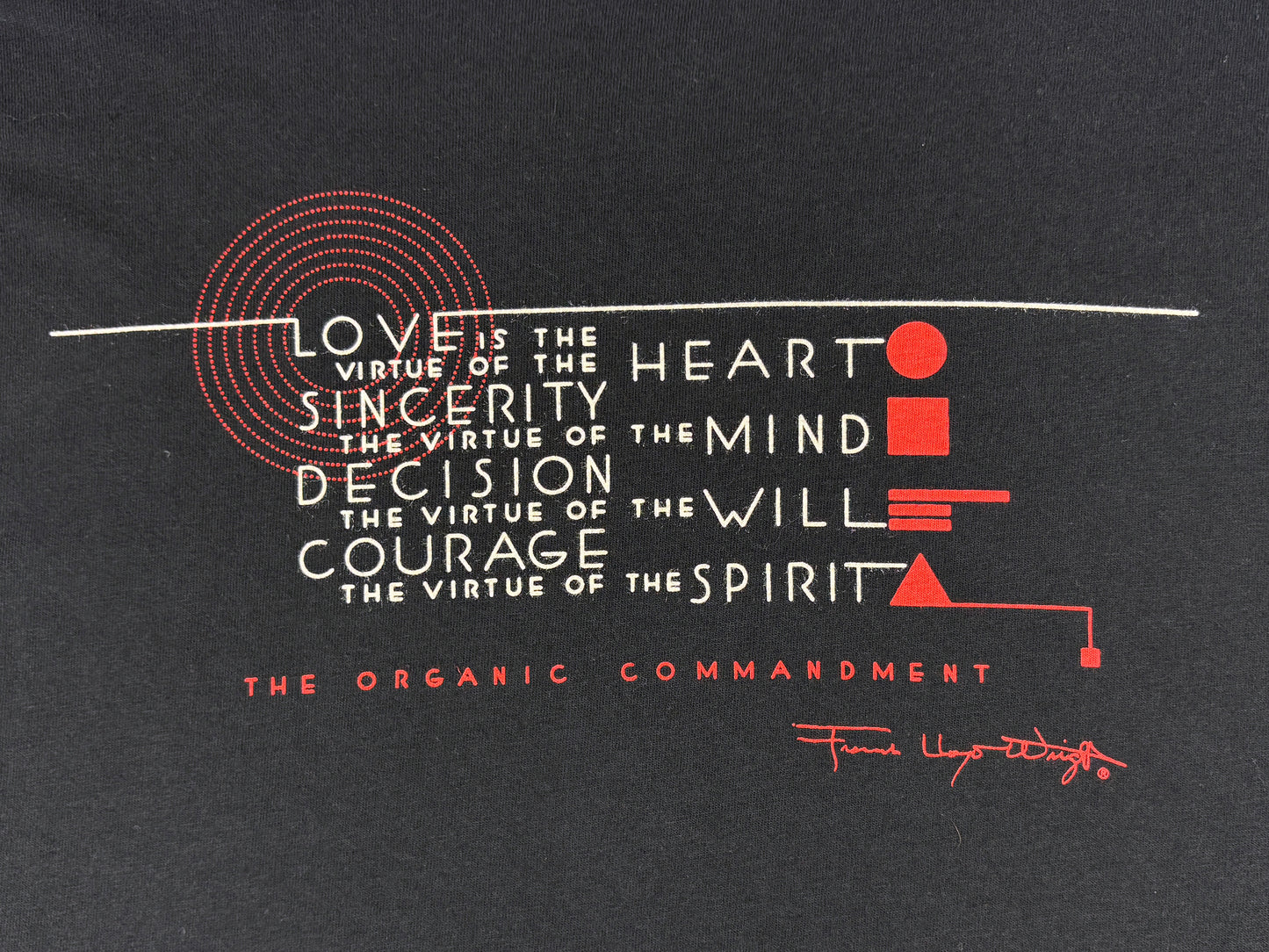 Frank Lloyd Wright Organic Commandment T-Shirt