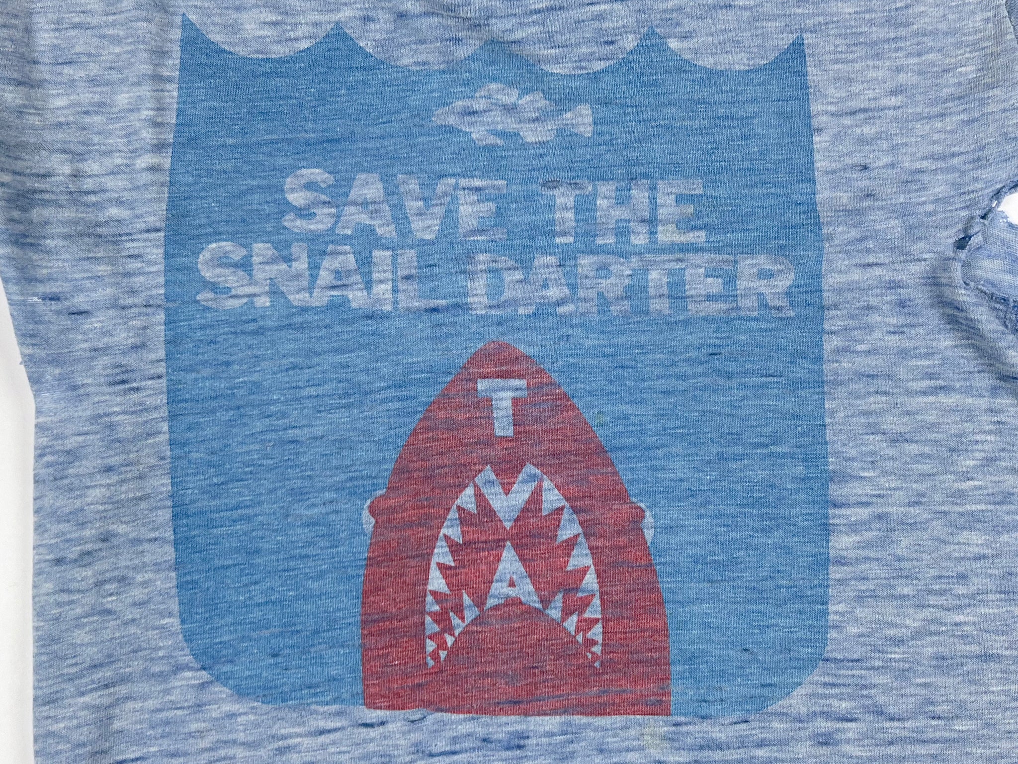 Jaws Reference Snail Darter Thrashed Ringer T-Shirt