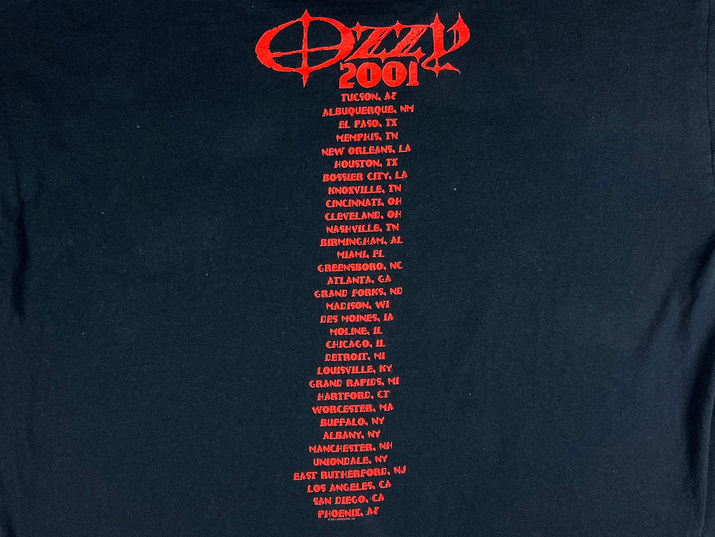 Ozzy Osbourne 2001 Tour T-Shirt