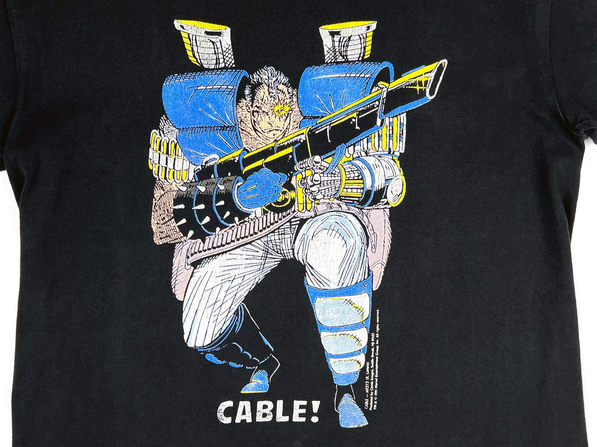 Cable Marvel Comics Black T-Shirt