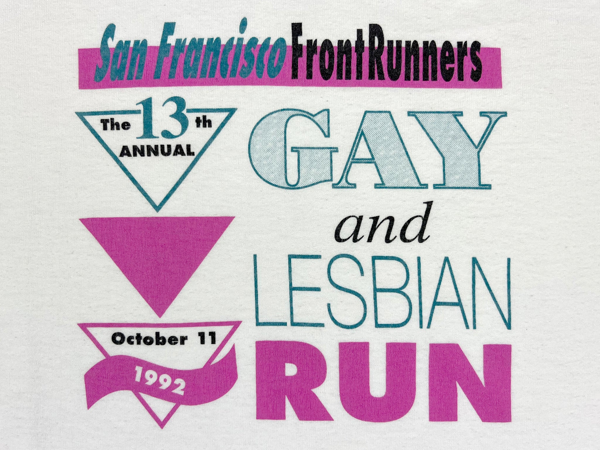 San Francisco Gay & Lesbian Run 1992 T-Shirt