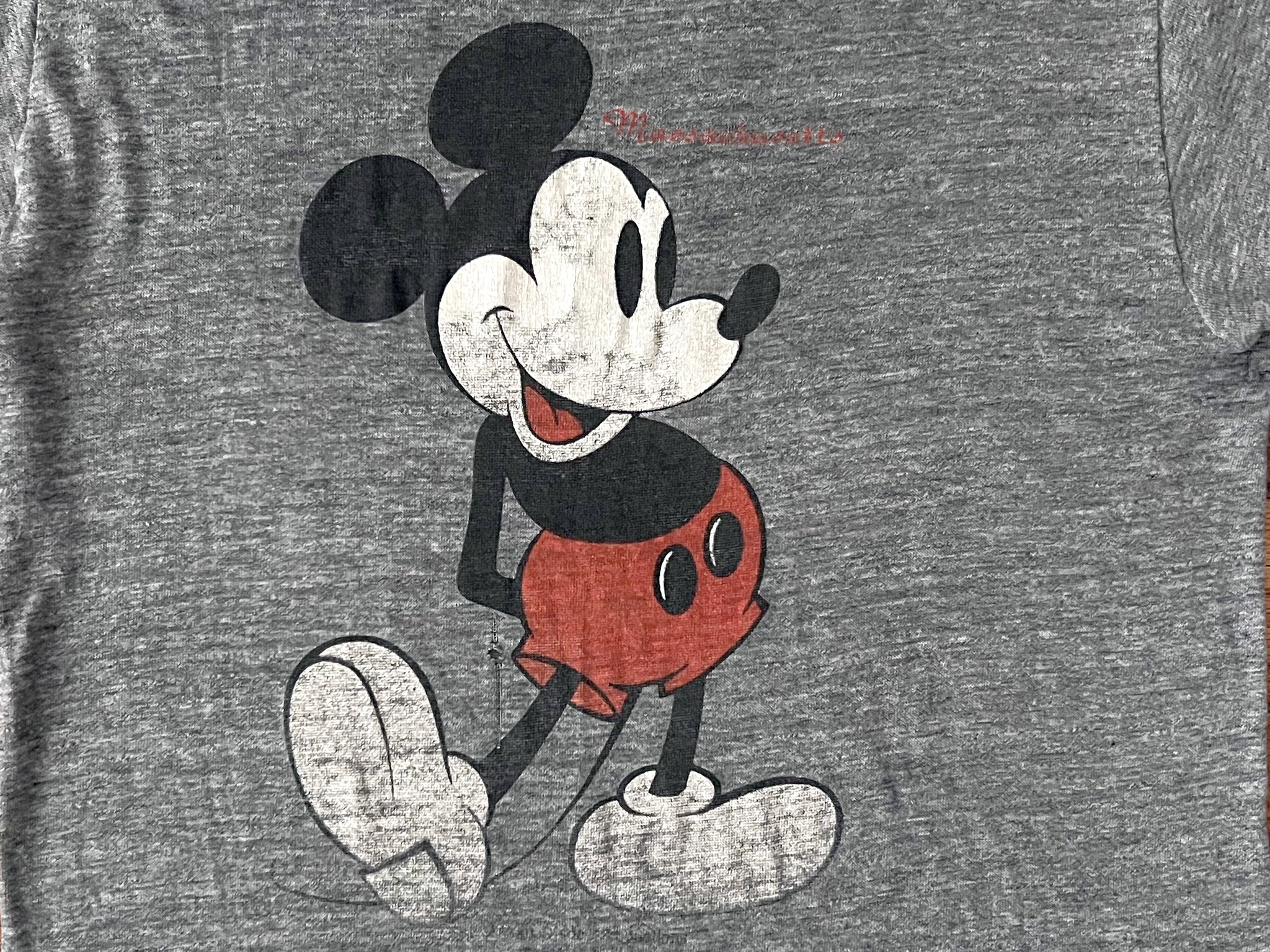 Mickey Mouse Massachusetts Heather Grey T-Shirt