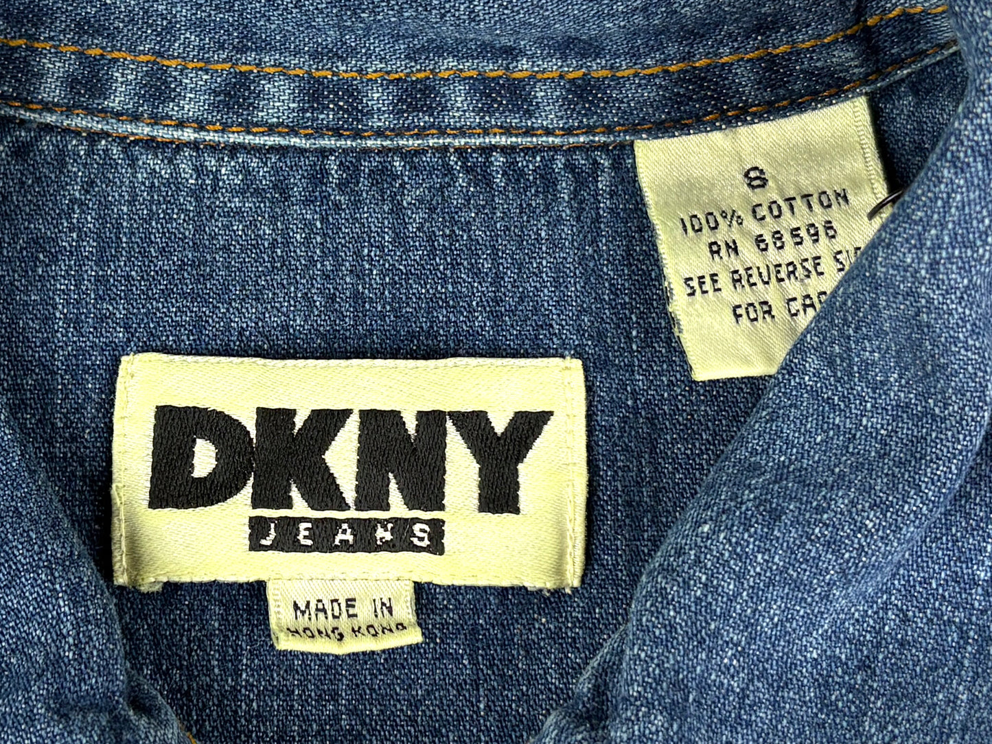 DKNY Jeans Zip Down Denim Shirt