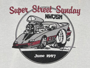 Super Street Sunday Hot Rod Race 1987 T-Shirt