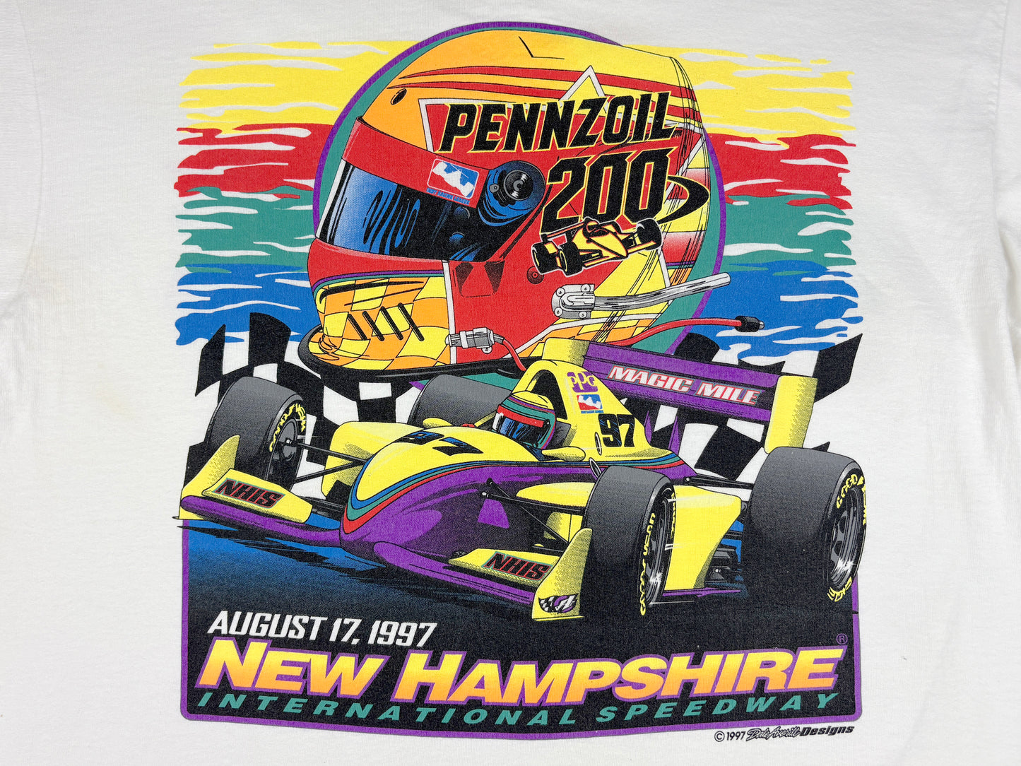 Penzoil 200 New Hampshire 1997 Indy Car Race T-Shirt