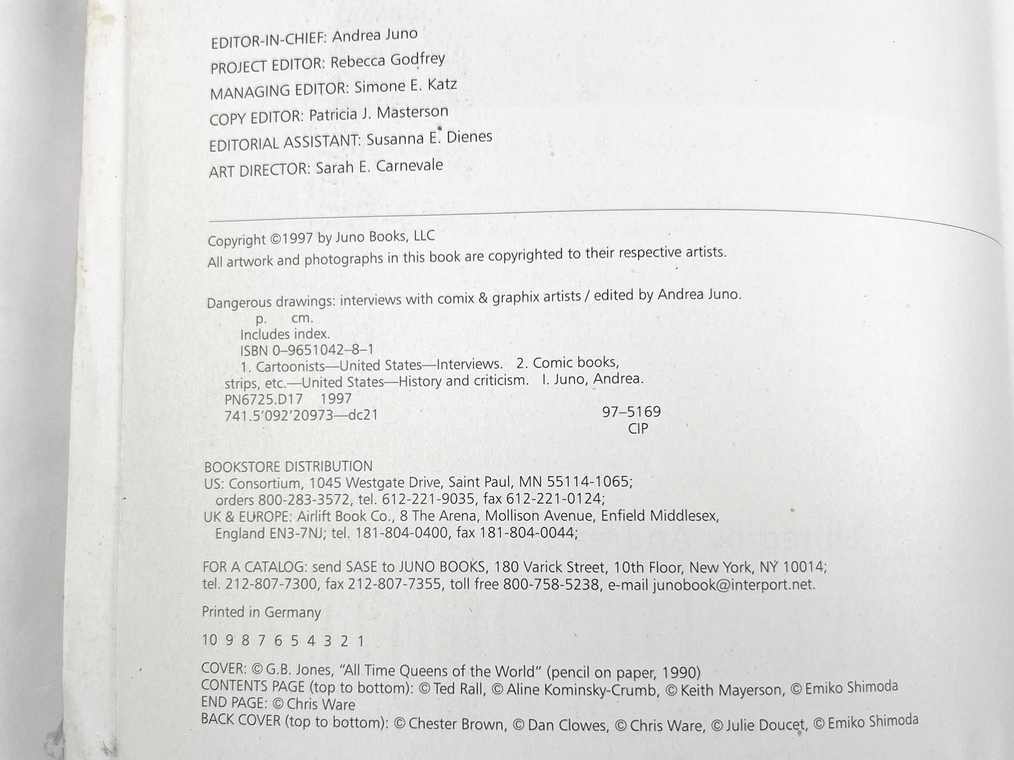 RE Search 'Dangerous Drawings' Book