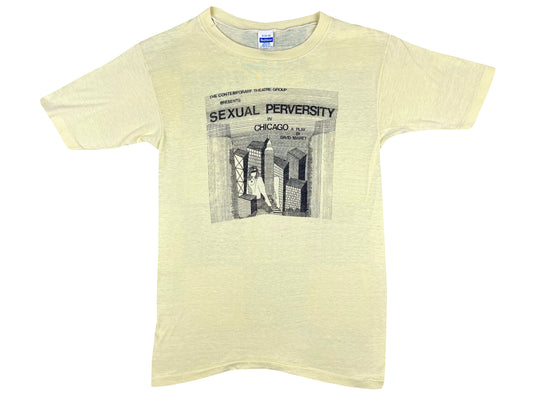 Vintage David Mamet 'Sexual Perversity in Chicago' T-Shirt