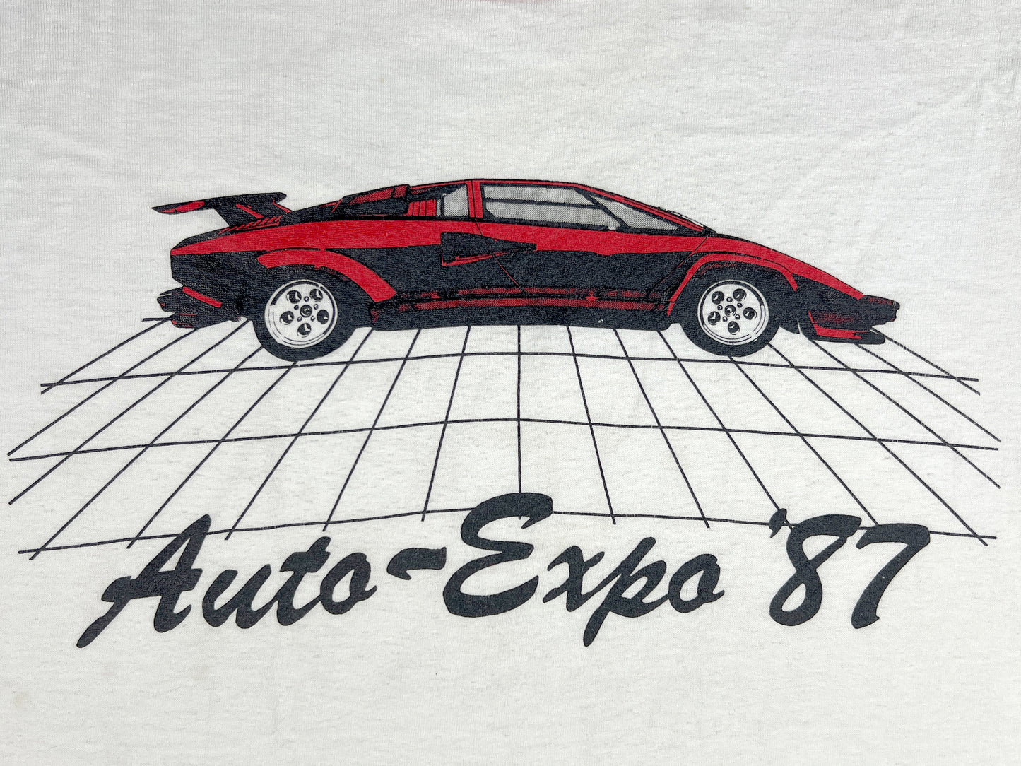 Lamborghini Countach Auto Expo 1987 Ringer T-Shirt