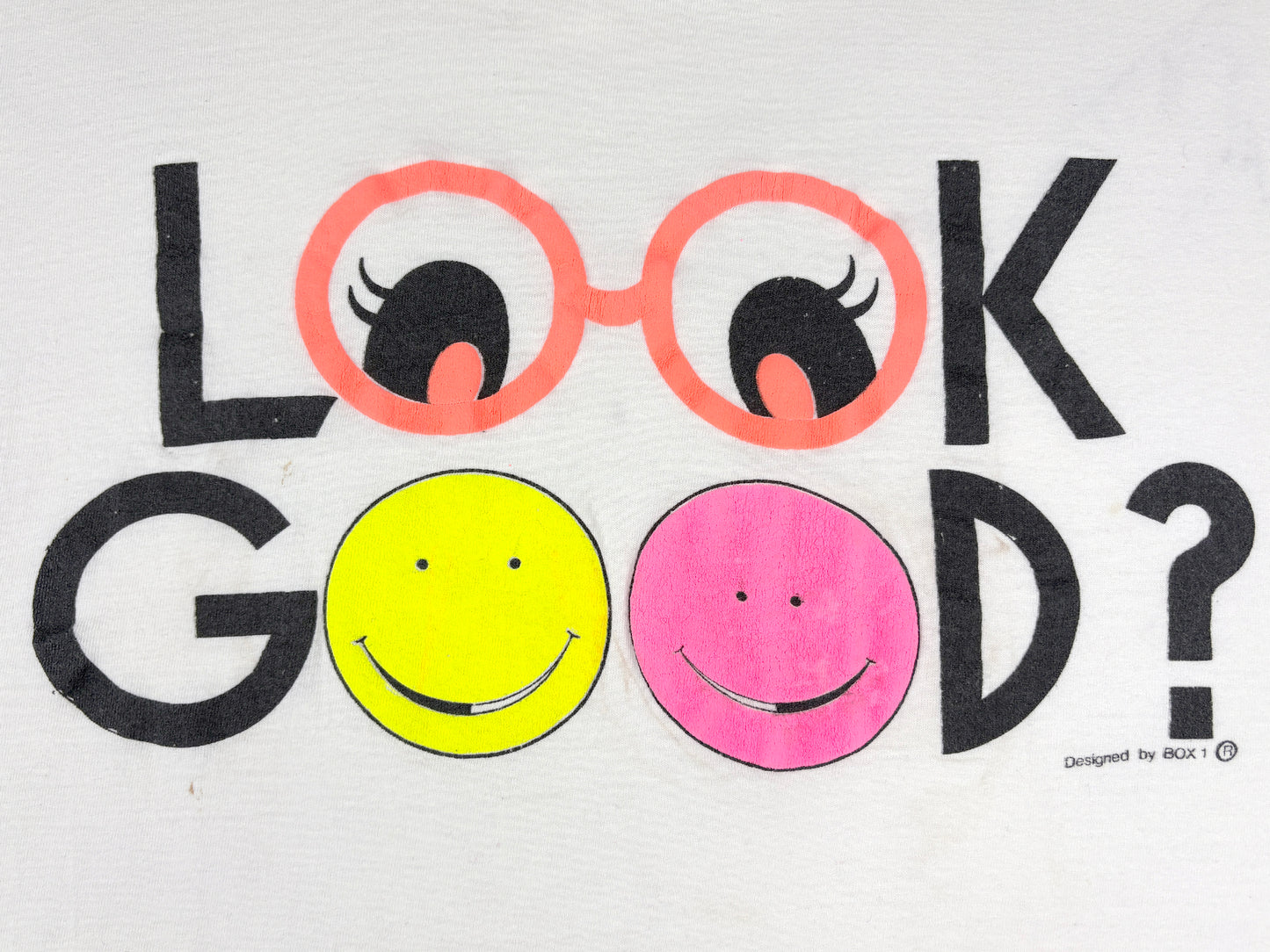 Look Good Smiley Face Cropped T-Shirt