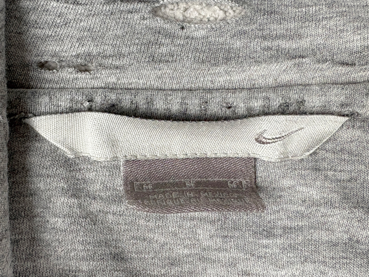 Nike Thrashed & Faded Grey Hoodie