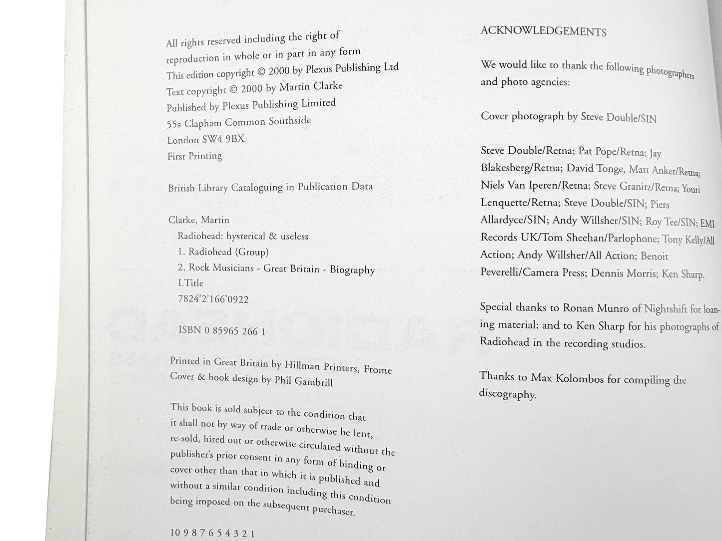 Radiohead: Hysterical and Useless Book