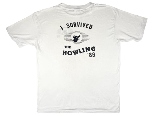 Vintage I Survived The Howling 1989 White T-Shirt