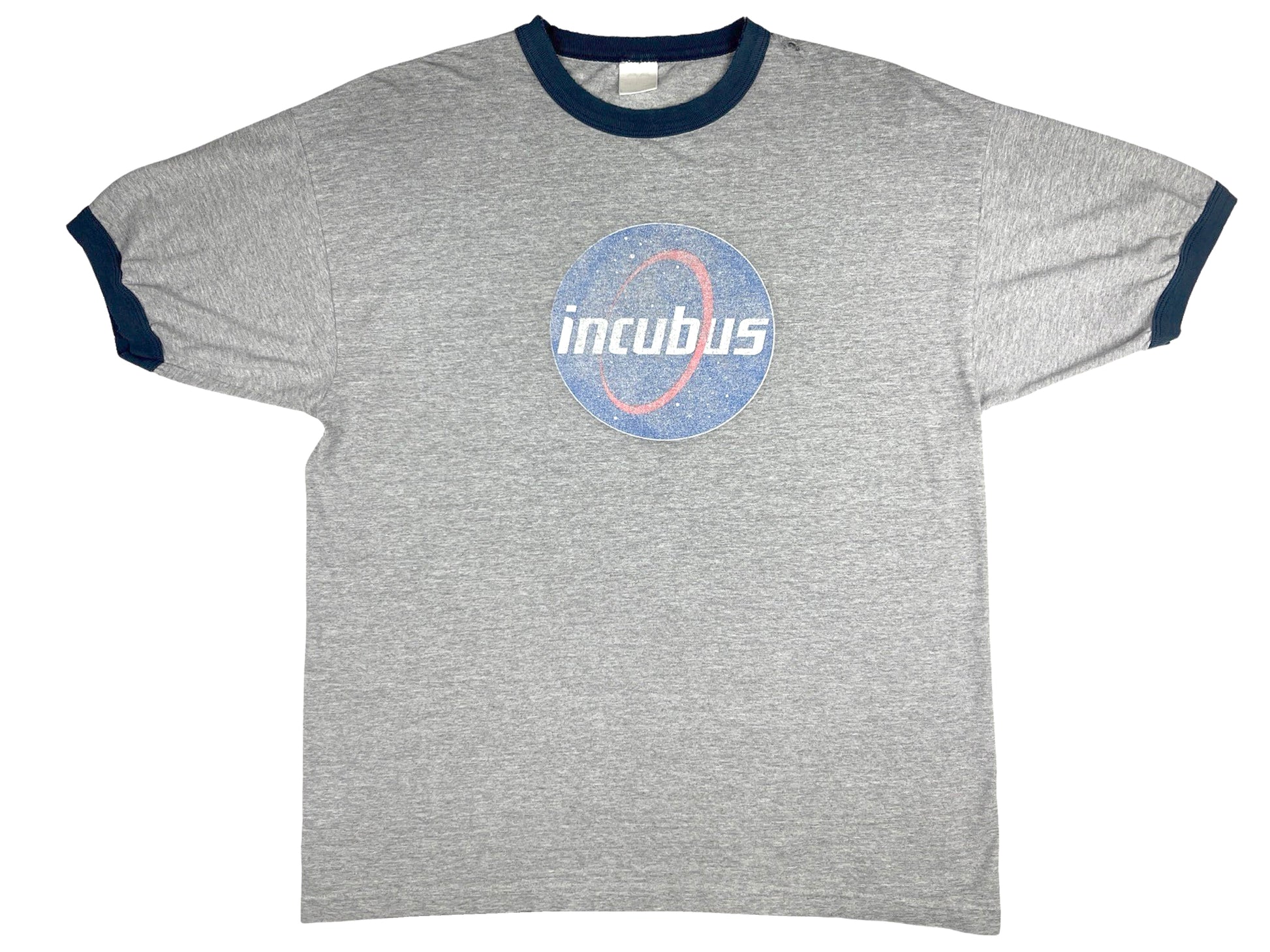 Vintage Incubus NASA Logo Ringer Grey T-Shirt