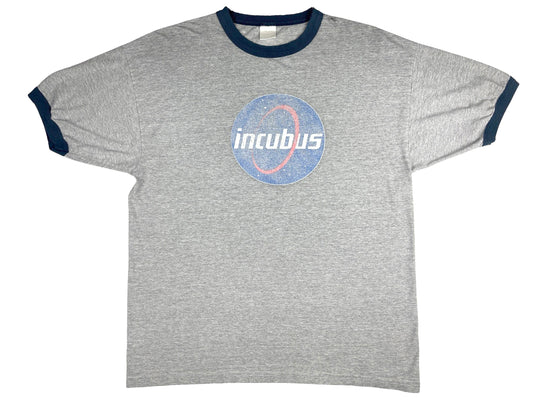 Vintage Incubus NASA Logo Ringer Grey T-Shirt
