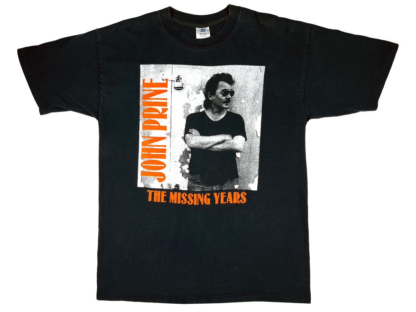 Vintage John Prine 'The Missing Years' 1992 Tour Black T-Shirt