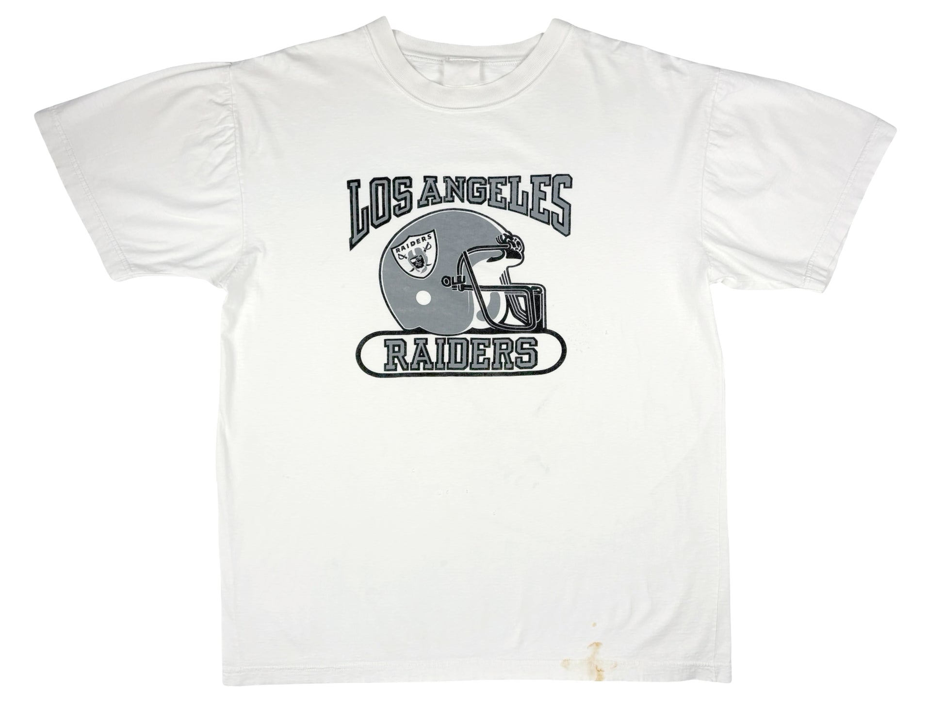 Vintage Los Angeles Raiders White T-Shirt 90s NFL Football Sportswear LA 
