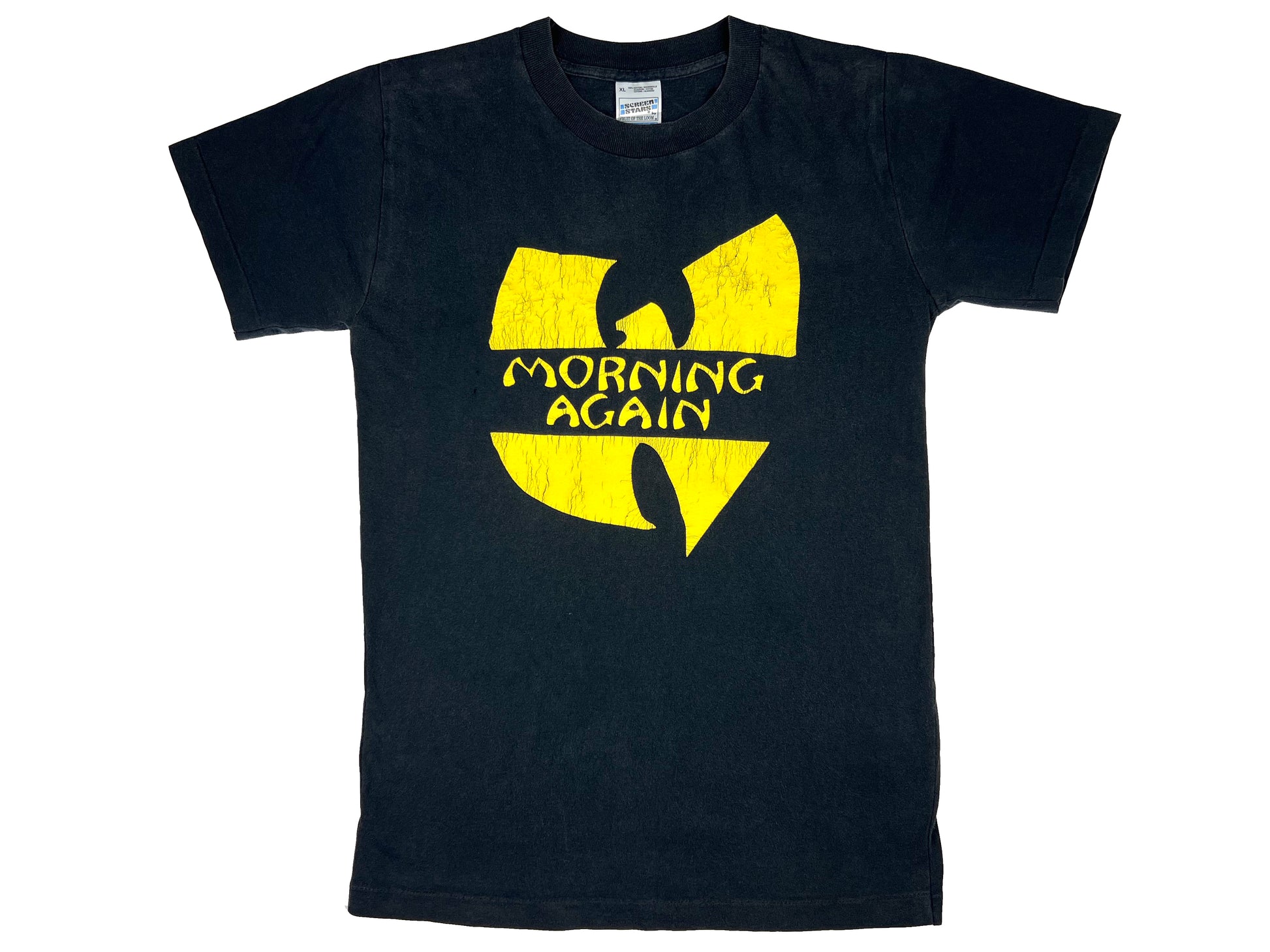 Vintage Morning Again Wu-Tang Clan Reference Black T-Shirt Hardcore Metal Metalcore 90s Good Life Recordings