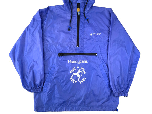 Vintage Sony Handycam Video Camera Hooded Windbreaker