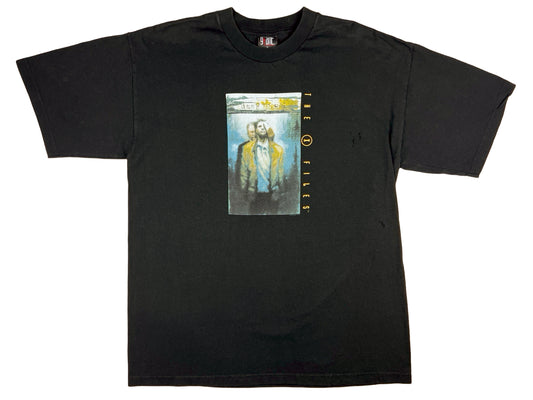 Vintage The X-Files 'Deep Throat' Black T-Shirt TV Show Horror Sci-Fi Science Fiction 90s y2k