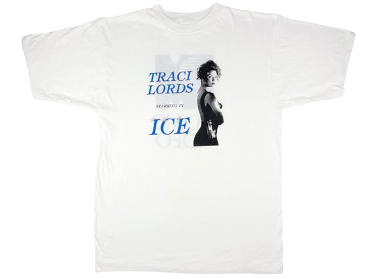 Vintage Traci Lords Ice Movie White T-Shirt 90s 1994