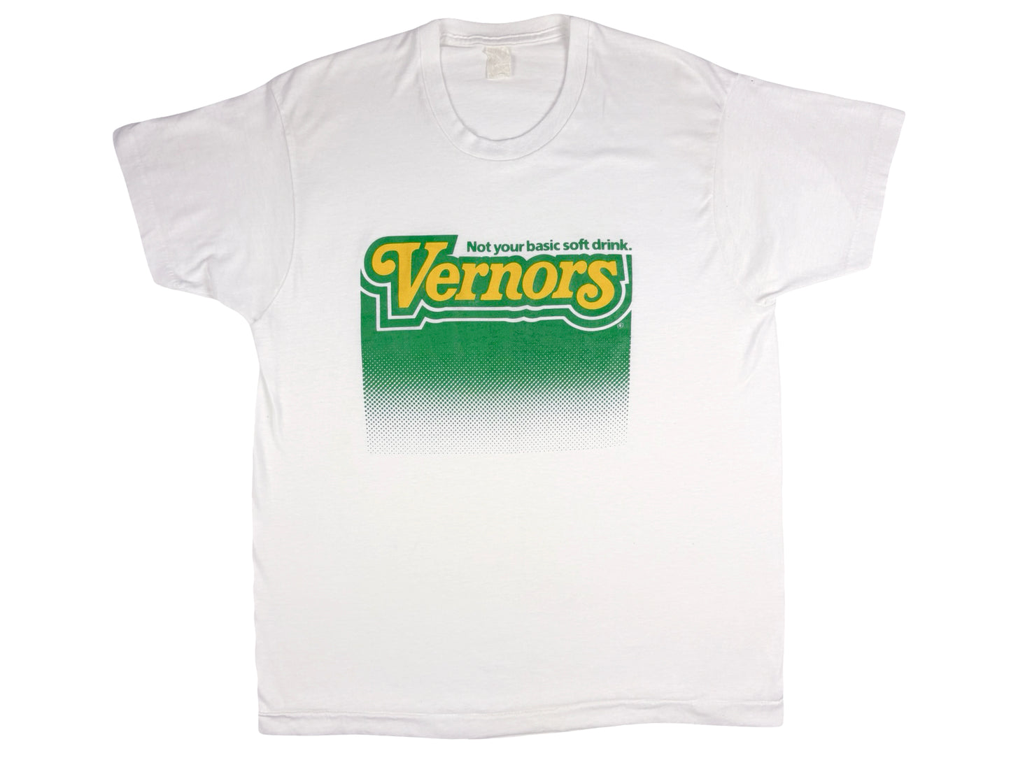 Vintage Vernors Soda White T-Shirt 80s 90s Soft drink bev beverage