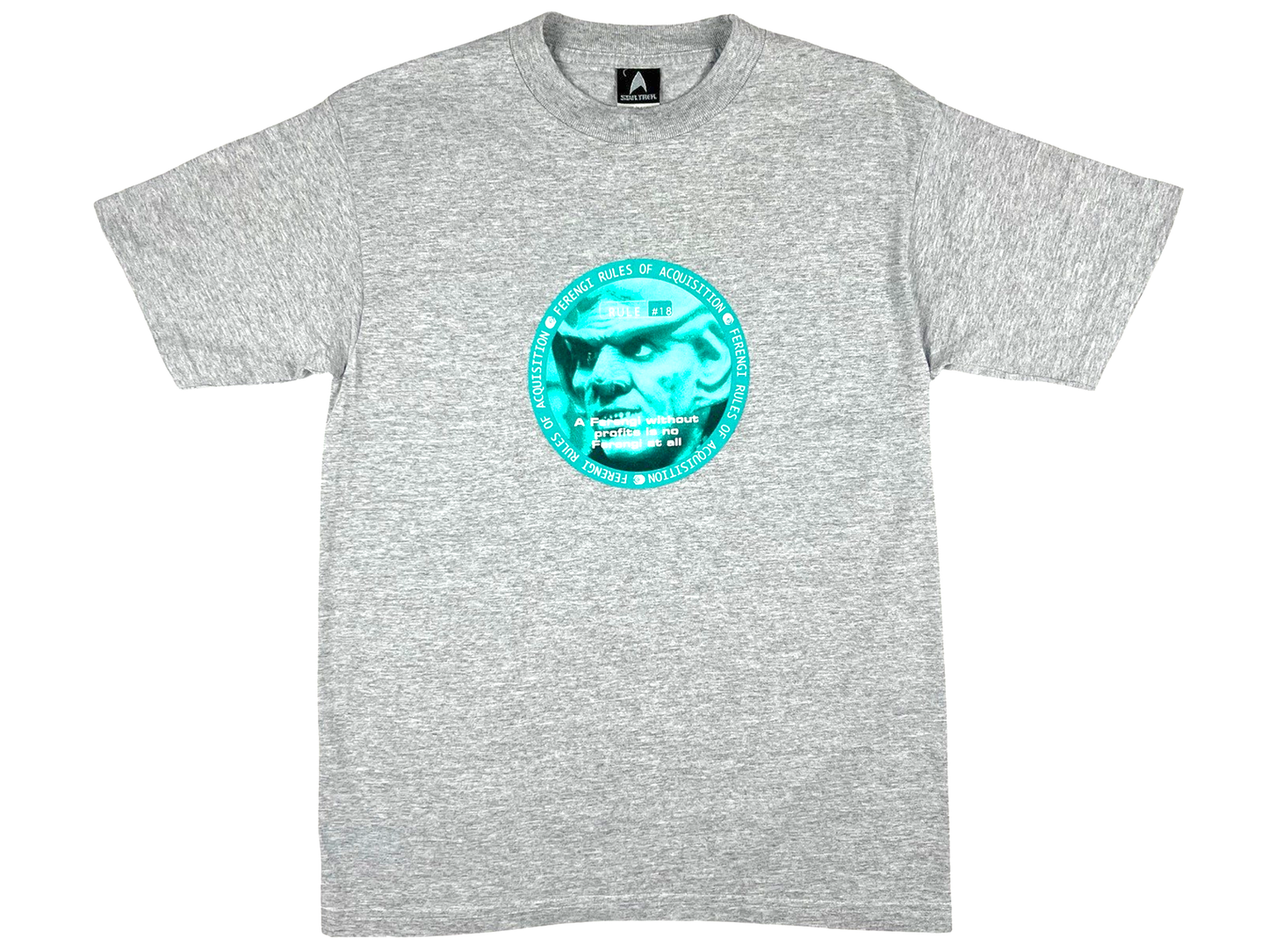 Vintage Star Trek Quark Rules of Acquisition Grey T-Shirt