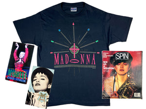 Vtg 1990 Madonna MLVC fashion Single Stitch Tour T-shirt